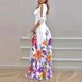 2024 Spring/Summer Betelling Elegant European And American Off-Shoulder Short-Sleeve V-Neck Printed A-Line_ecoleips.com