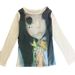New 2025 European And American Style Long Sleeve T-Shirt for Women Unique Little Witch Print Slim Fit Sexy Short Top_ecoleips.com