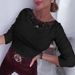 Elegant Lace Collar Long Sleeve T-Shirt For Women - Pure Color Round Neck Blouse, Spring Summer Casual Top, Polyester Stretch Comfort Fit (S-XXL)_ecoleips.com