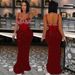 Women's Clothing Velvet Sequined Dress Hot Diamond Suspender Dress Hip Long Skirt Female_ecoleips.com