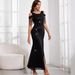 Women's Clothing Sexy Slim Fit Tassel Sequin Dress Long Skirt Women's Clothing Evening Dress_ecoleips.com