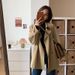 Khaki Short 2025 Spring And Autumn New Korean Version Small Chic Temperament Women's Windbreaker Jacket_ecoleips.com