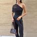 Spring/Summer Women's Asymmetrical Neckline Pleated Top Off-Shoulder Elegant Slim Fit Solid Color Stylish Casual T-Shirt_ecoleips.com