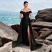 Women's Clothing Tube Top Party Evening Dress Party Elegant One Shoulder Slit Heavy Duty Prom Dress_ecoleips.com
