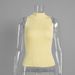 Women's Slim Fit Knit Vest – Semi High Neck Sleeveless Top For Summer Layering Flattering Silhouette_ecoleips.com