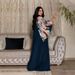 Women's Clothing Muslim Dubai Arab Spring And Summer New Print Bat Sleeve Contrast Color Robe_ecoleips.com