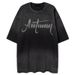 Hip Hop Letter Print T-Shirt For Men & Women – Heavy Short Sleeve, Tie-Dye, Loose BF Style, Trendy Couple Tee_ecoleips.com
