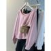 European American Style Solid Color Off-shoulder Pullover Sweatshirt For Women, Spring And Autumn Thin Loose Long-sleeve_ecoleips.com