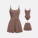 Women's Clothing Camisole Jumpsuit Waist Wide Leg Shorts Casual Two Piece Suit_ecoleips.com