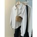 Chic Retro Hong Kong Style Long-sleeve Sweatshirt For Women, Spring Autumn Korean Version, Loose And Slimming, Thin Polo_ecoleips.com
