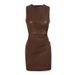 AD011 Cross-Border European And American Fashion Sexy Slim-Fit PU Leather Round-Neck Sleeveless Bodycon Dress_ecoleips.com