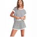 Women's Breathable Striped Summer Lounge Set T-Shirt And Shorts Combo 6 Colors S-5XL_ecoleips.com