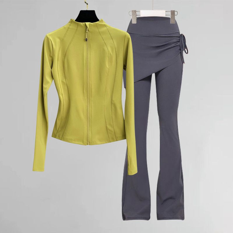 Women's Clothing Suit Women's Morning Running Suit Fashionable New Spring Yoga Loose Outdoor Leisure Fitness Tops_ecoleips.com