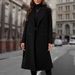 Elegant Double-Breasted Trench Coat - Women's Long Wool Blend Coat With Belt, Slim Fit Overcoat For Autumn/Winter_ecoleips.com