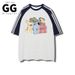 2026 Popular Color-blocked Three-stripe Pure Cotton Women's T-shirt, Korean Style Versatile Round-neck_ecoleips.com
