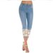 Women's Clothing Smart Creation Lace Hem Capri Jeans For Women Style Thin Elastic Waist Fashion Ladies' Denim_ecoleips.com