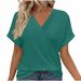 2025 Spring/Summer Independent Station European And American Foreign Trade New Women's Loose Plus Size V-Neck_ecoleips.com