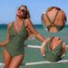 Women's Clothing Sexy One Piece Swimsuit With Nylon Buckle Design Regular Fit For All Seasons_ecoleips.com