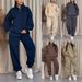 Minimalist Zip-Up Hoodie & Pants Set – Casual Winter Lounge Wear (Beige/Black/Blue, S-5XL)_ecoleips.com