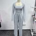 Women's Autumn Casual Lounge Set - Long Sleeve Crop Top & High-Waisted Pants, Comfortable Stretchy Outfit For Workout, Travel & Daily Wear_ecoleips.com