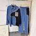 Retro Casual Suit For Women Korean Version Contrast Color Stitching Denim Shirt + High Waist Loose Wide Leg Pants Two Piece Suit_ecoleips.com