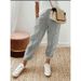 Women's Clothing Woven Jacquard Striped Stitching Design Loose Casual Pants_ecoleips.com