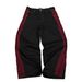 Women's Clothing Retro Street Hip Hop Jeans Striped Wide Leg Pants Loose Casual Trousers Trend_ecoleips.com