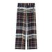 Women's Checkered Shirt & Pants Set - Sleeveless Office-To-Street Matching Outfit (Xs-L, Polyester Fashion Trends_ecoleips.com