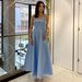 European And American Style 2025 Summer New French Retro Elegant Satin Strap Evening Fashion Dress_ecoleips.com