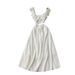 Women's Clothing Chic Super Fairy White Dress Female Seaside Holiday Style Scheming Hollow Small Flying Sleeves Long Skirt_ecoleips.com