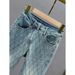 Women's Clothing Slim Fit Denim Flared Pants For Women New Style Fashionable Elastic High Waist Slim Hot Diamond Plus Length Pants_ecoleips.com
