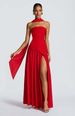Women's Fashion High Slit Long Skirt Tube Top Solid Color Backless Dress Style Sexy New Style_ecoleips.com