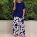 Women's Summer Fashion Casual Loose Printed Set T-Shirt And Pants Two Piece_ecoleips.com