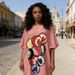 African plus Size Blue White Striped Pattern Dress 2026 Spring Casual Long Style for European American Vacation_ecoleips.com