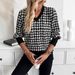 European And American Cross-border Bestseller 2026 Spring Elegant Women's Printed Sweatshirt V-neck Long-sleeve_ecoleips.com