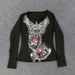 Gothic Dark Style Spicy Girl Long Sleeve Printed T-Shirt Autumn Retro Y2K Top For Women_ecoleips.com