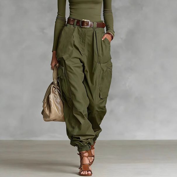 Women's Cargo Pants – Oversized Streetwear Trousers With Multiple Pockets (Trendy Wide-Leg Casual Pants, Urban & Edgy Style)_ecoleips.com