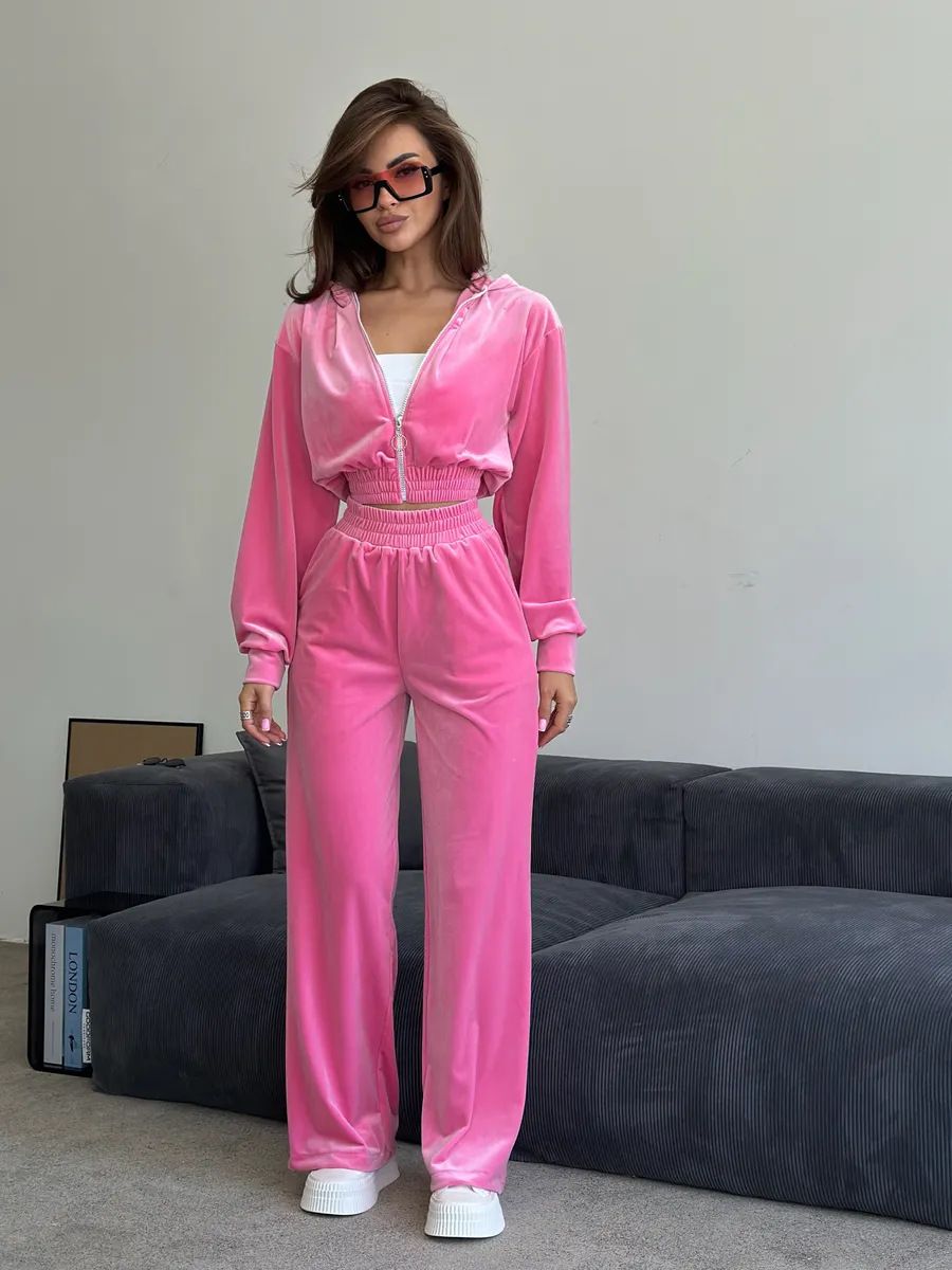 Women's Long Sleeve Hooded Cardigan & Elastic Trousers Set – Street Style Loungewear For Casual Comfort_ecoleips.com