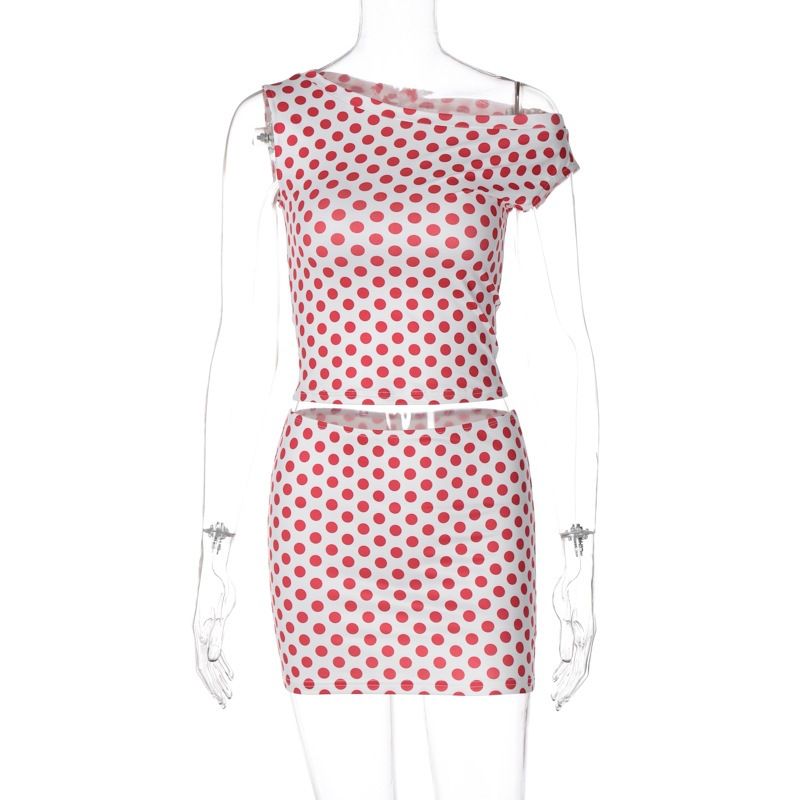 Women's Bag Slim Fit Short Skirt Set With Sleeve Top Unique Printed Hip New Autumn Fashion_ecoleips.com
