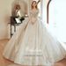 Odelia's Pearl Court Style Long Train Wedding Dress off the Shoulder Design Luxurious Embellished Elegant Bride Women's Clothing_ecoleips.com