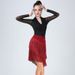 K New Latin Dance Set Practice Clothing Female Adult Half Body Skirt Tassel Skirt Underwear Dance Competition Performance Dress_ecoleips.com