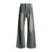Orange Silk Women's Clothing # American Fashion Brand Denim For Women In Spring Summer Design Sense Washed And Worn_ecoleips.com