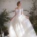 Lightweight Wedding Dress For Petite Women Simple Ethereal Long Sleeves Dreamy Train Spring Style_ecoleips.com