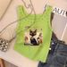 Letter Dopamine Print Camisole For Hot Girls, Versatile Summer Sleeveless Slim-fit Short Top_ecoleips.com