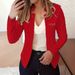Slim Fit Long Sleeved Cardigan Women's Trendy Blazer Jacket European American Style Spring Autumn Casual Print Outerwear_ecoleips.com