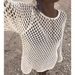 Sexy Crochet Beach Cover Up - Lightweight Lace Knit Sun Shirt, Bikini Cover Up, Summer Vacation Outfit For Women, Swimwear Wrap, Boho Chic Style_ecoleips.com