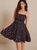 Elegant Floral Slim-Fit Ruched Cami Dress Exquisite Craftsmanship Versatile Perfect For Daily Commute Dates & Trips_ecoleips.com