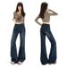 Retro Style Slimming Flared Jeans For Women Loose Fit Stretchy Slim Style Plus Size Early Spring_ecoleips.com