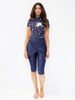 Women's Clothing Muslim Swimsuit 3 Piece Set Short Sleeved Printed Conservative Swimsuit_ecoleips.com