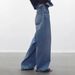 Women's Clothing Retro Street Fashion Waist Design High Waist Casual Loose Straight Jeans_ecoleips.com